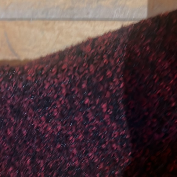 Maroon snap coat cozy lightweight for fall. A bit of wear on it. See photos. - Picture 2 of 3